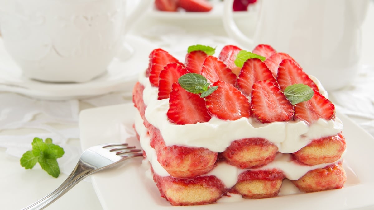 Tiramisu aux fraises express (sans oeuf)